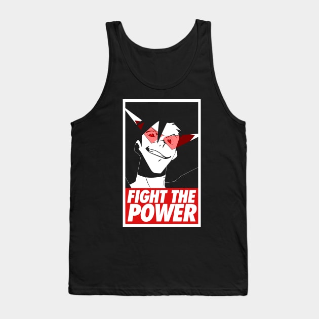 Fight the power Kamina Gurren lagann Tank Top by geekmethat